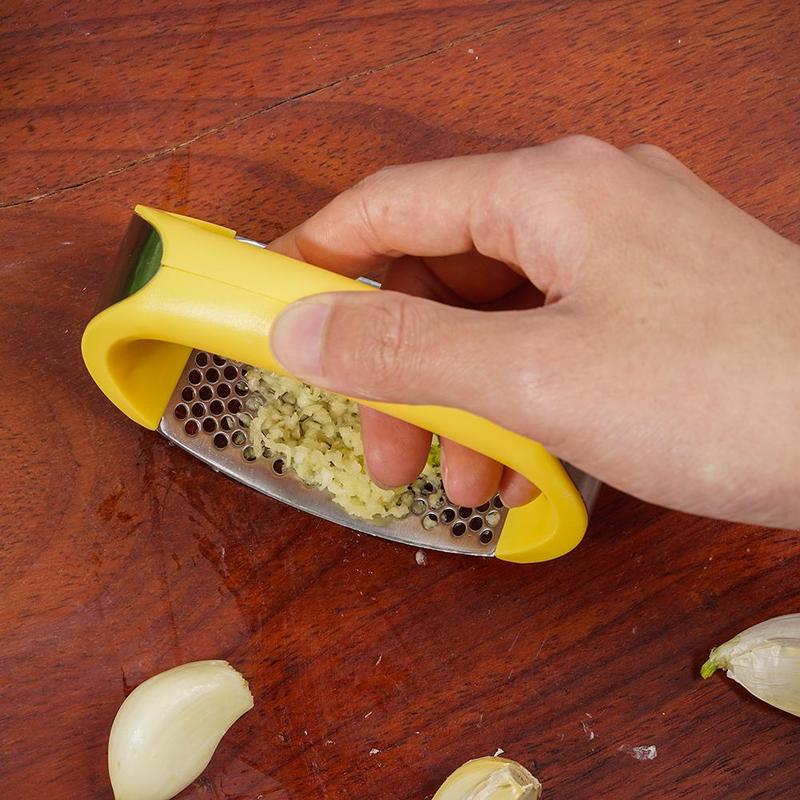 Knoblauchpresse aus Edelstahl, ergonomisch