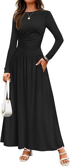 Langarm-Kleid mit Taschen