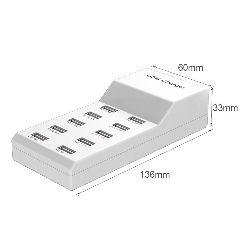 5-Port USB-Ladegerät mit Überhitzungsschutz