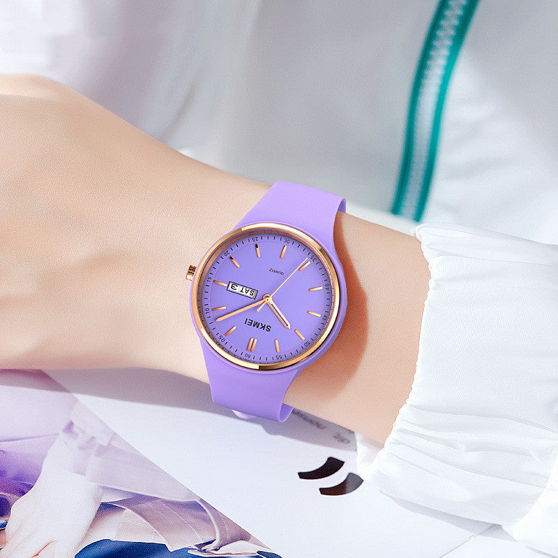 Silikon-Quarzuhr für Damen mit Kalender – Bild 2 | LuxeStyle