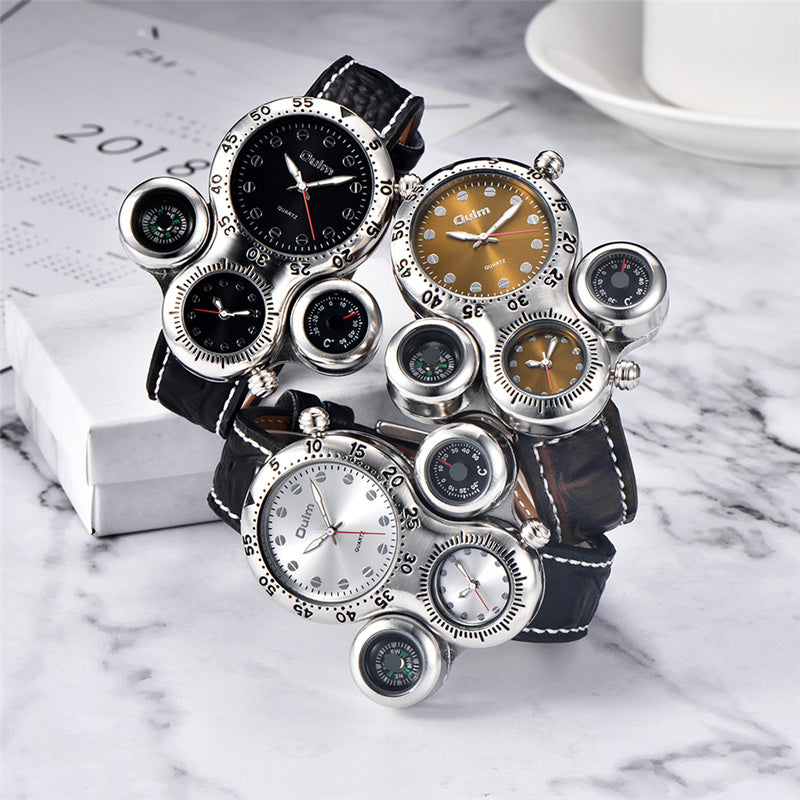 Quarz-Armbanduhr mit Kompass und GMT – Bild 5 | LuxeStyle