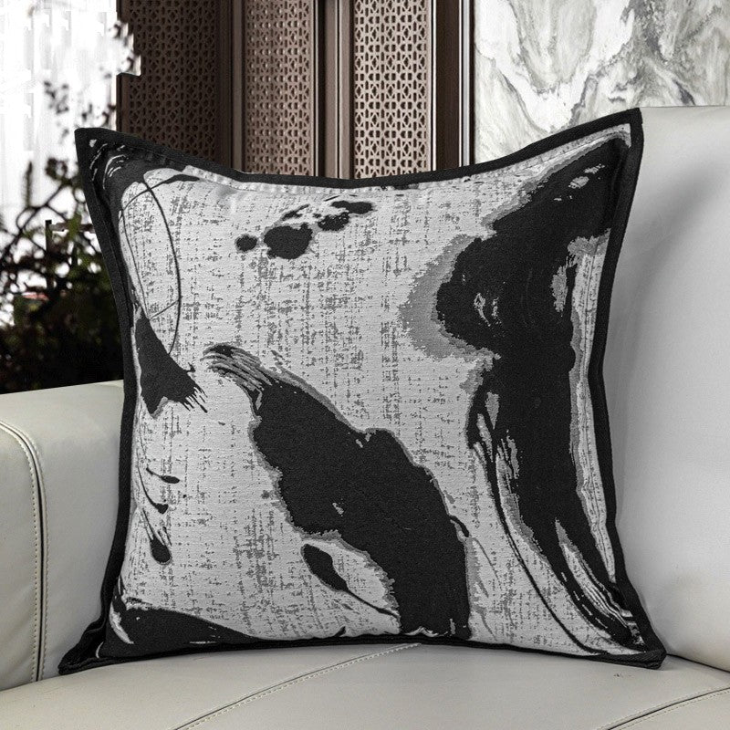 Ink Stroke Kissen Schwarz-Weiss – Bild 5 | LuxeStyle
