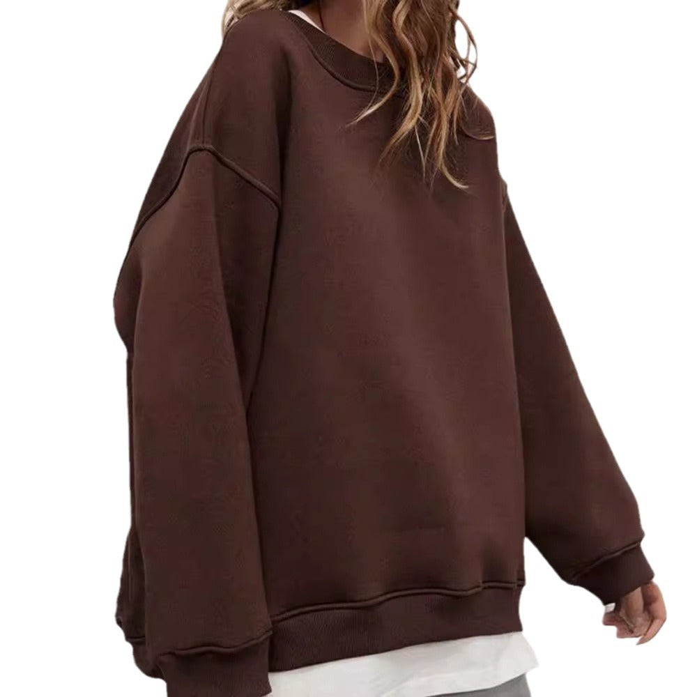 Weitenfreundlicher Rundhals-Hoodie