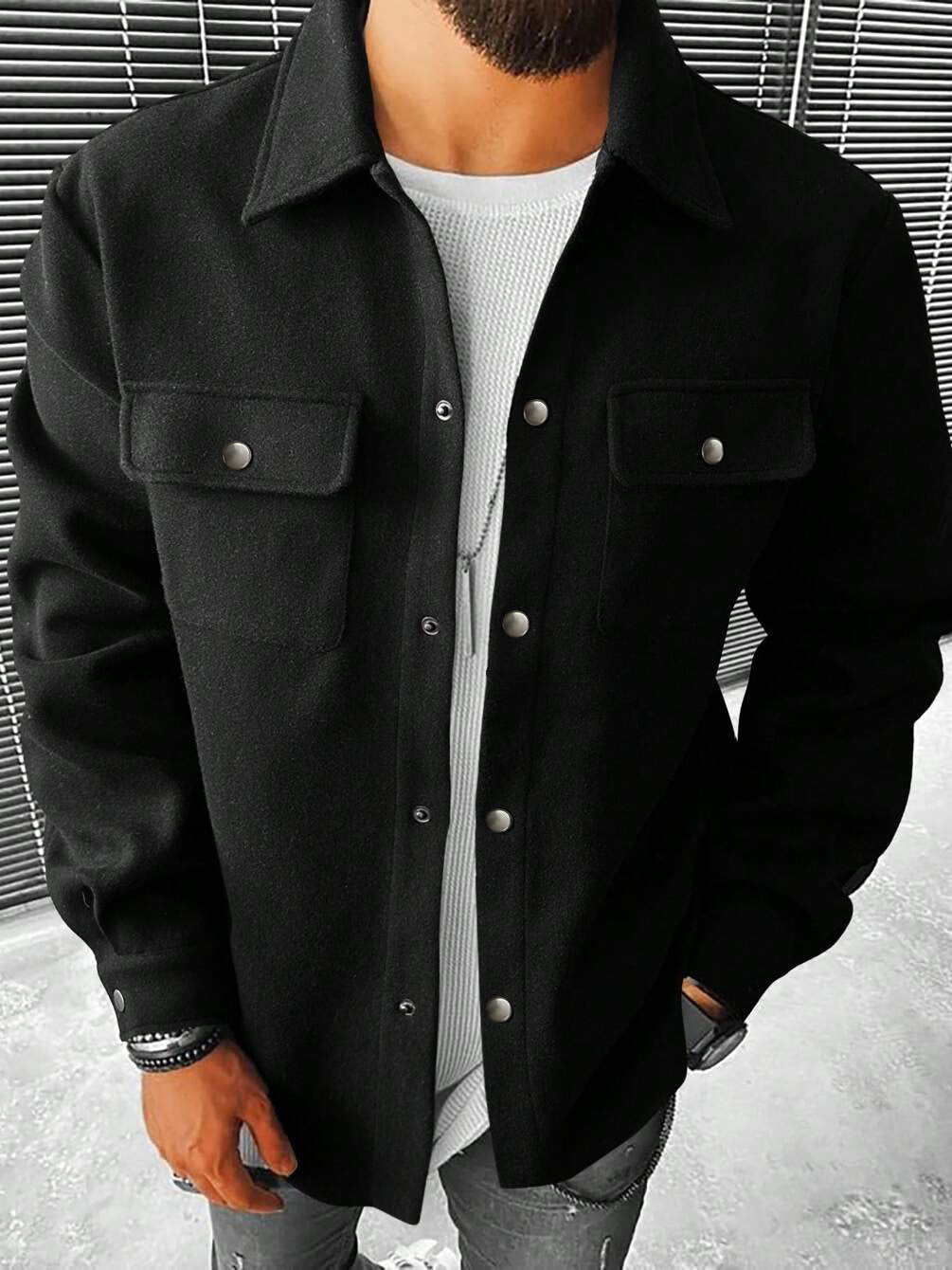 Herren Workwear Jacke mit Reverskragen