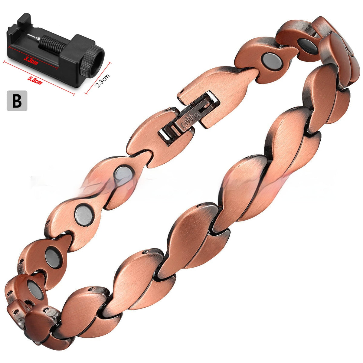 Kupferarmband mit Herz für Damen – Bild 4 | LuxeStyle