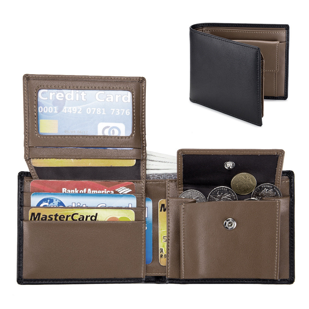 Männliche Brieftasche aus weichem Rindsleder