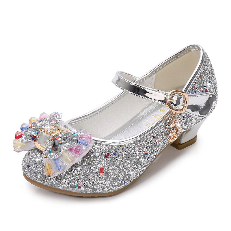 Mädchen Prinzessin Leder Schuhe mit Kristall & Schleife – Bild 11 | LuxeStyle