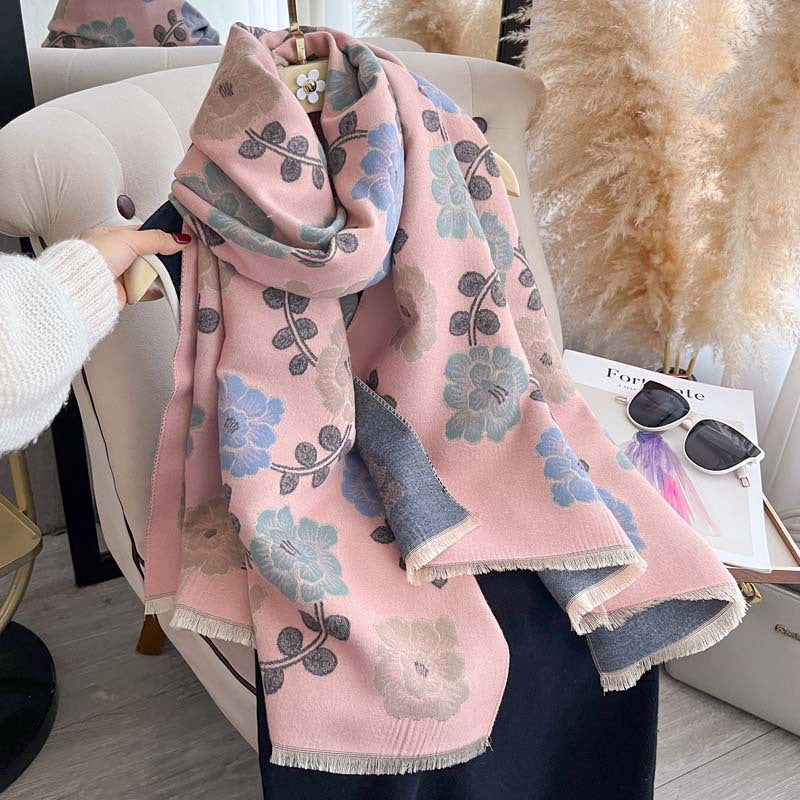Retro-Blumen-Schal aus Polyester – Bild 3 | LuxeStyle