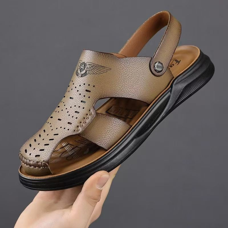 Zehen-Sandalen aus echtem Leder