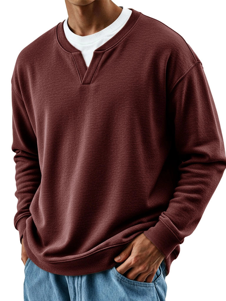 Patchwork Crew-Top mit langen Ärmeln – Bild 14 | LuxeStyle
