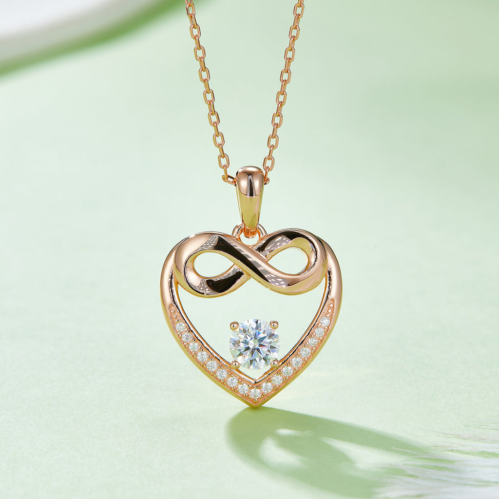 Moissanite-Herzkette «Coeur» · S925 Silber, Infinity