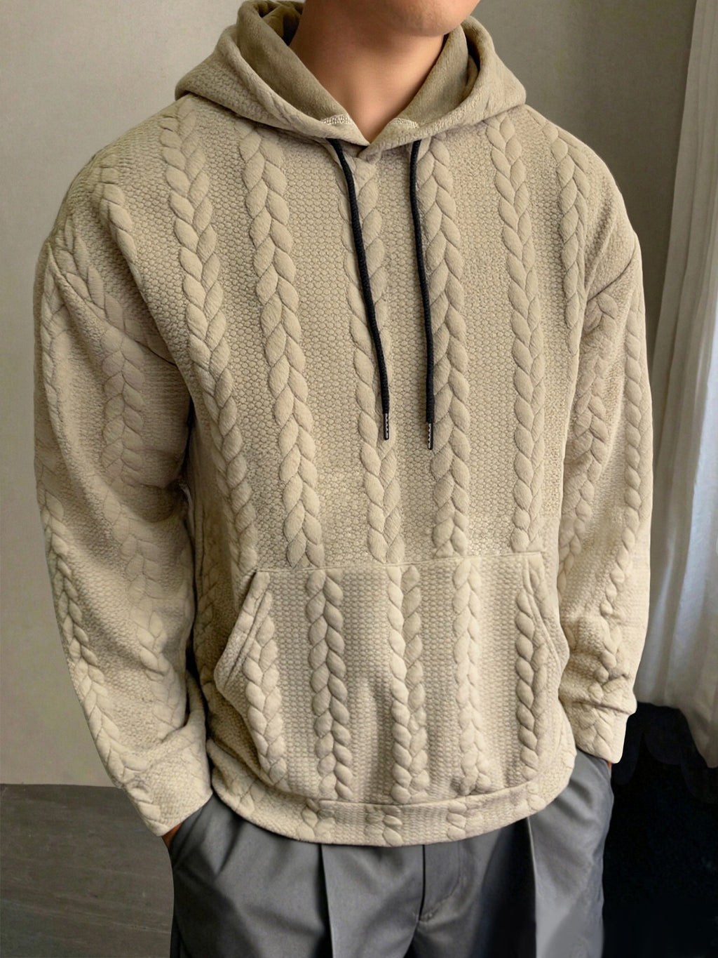 Herren Kapuzenpullover Slim Fit