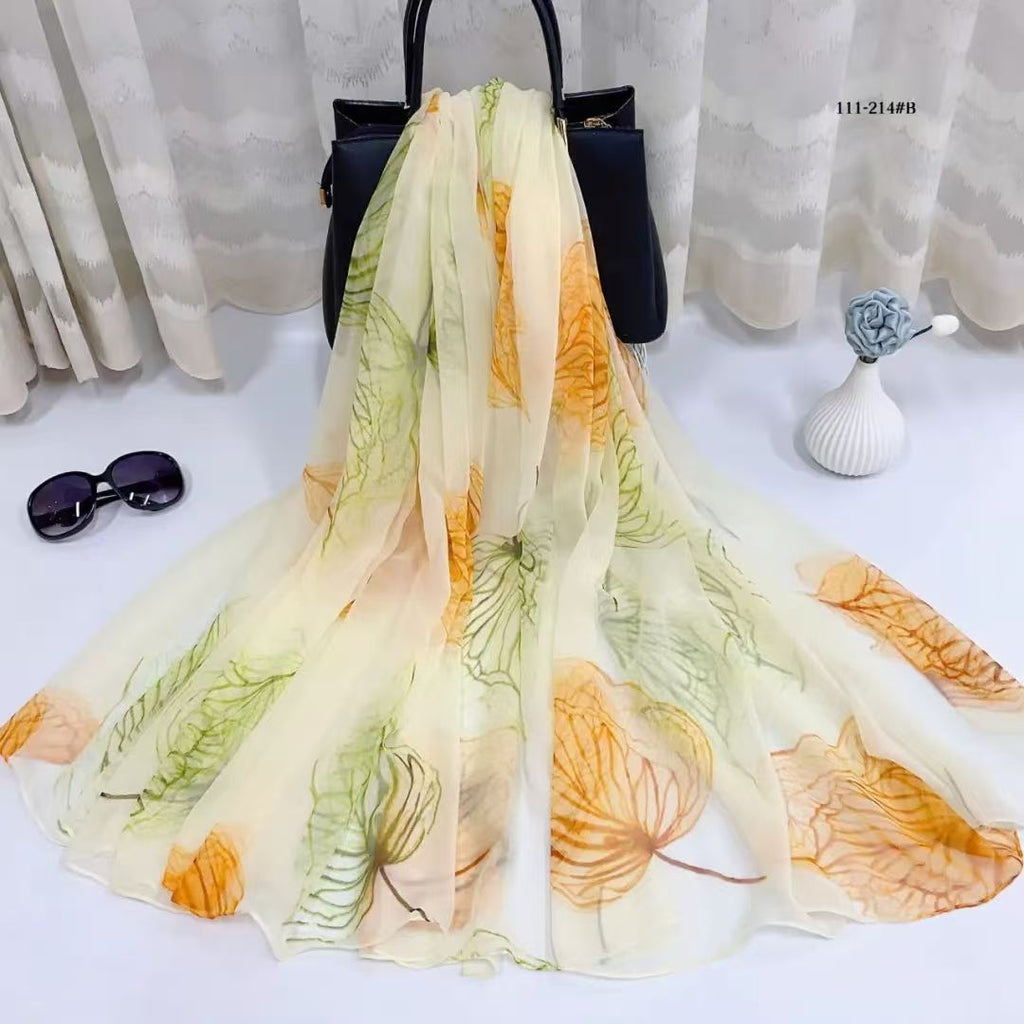 Blumiger Seidenschal mit UV-Schutz – Bild 3 | LuxeStyle