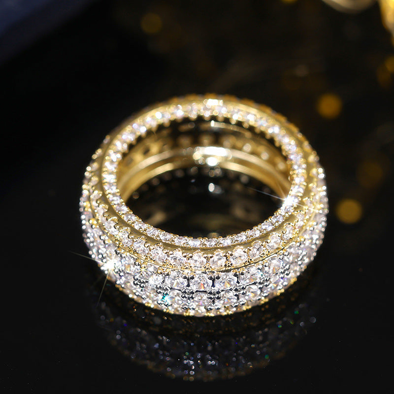 Eleganter Zweifarbiger Zirkonia-Ring | LuxeStyle