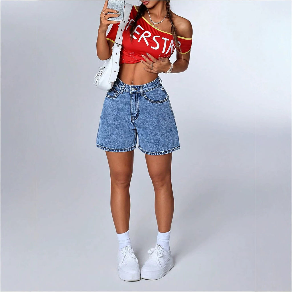 Stylishe Slim-Fit Denim Shorts für Damen