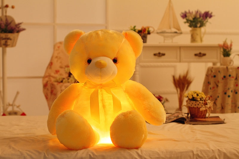 LED-Leucht-Teddybär Plüsch Rosa