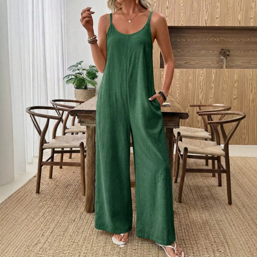 Lockerer Resort-Jumpsuit mit Trägern