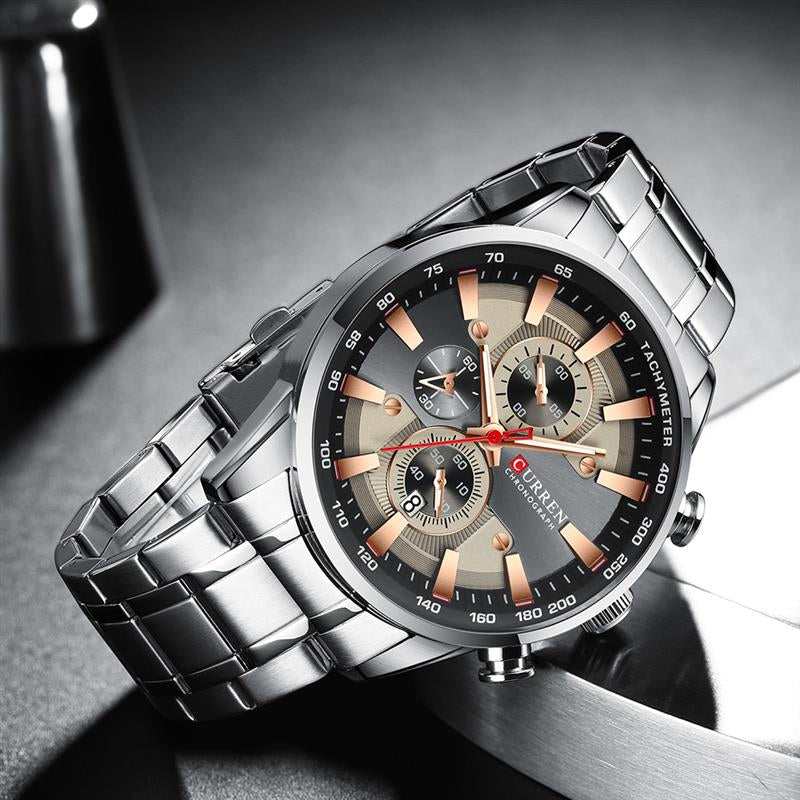Männliche Quarz-Uhr mit Wasserdichtigkeit 30 m – Bild 8 | LuxeStyle