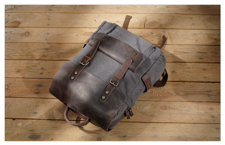 Vintage Canvas Rucksack – Bild 5 | LuxeStyle