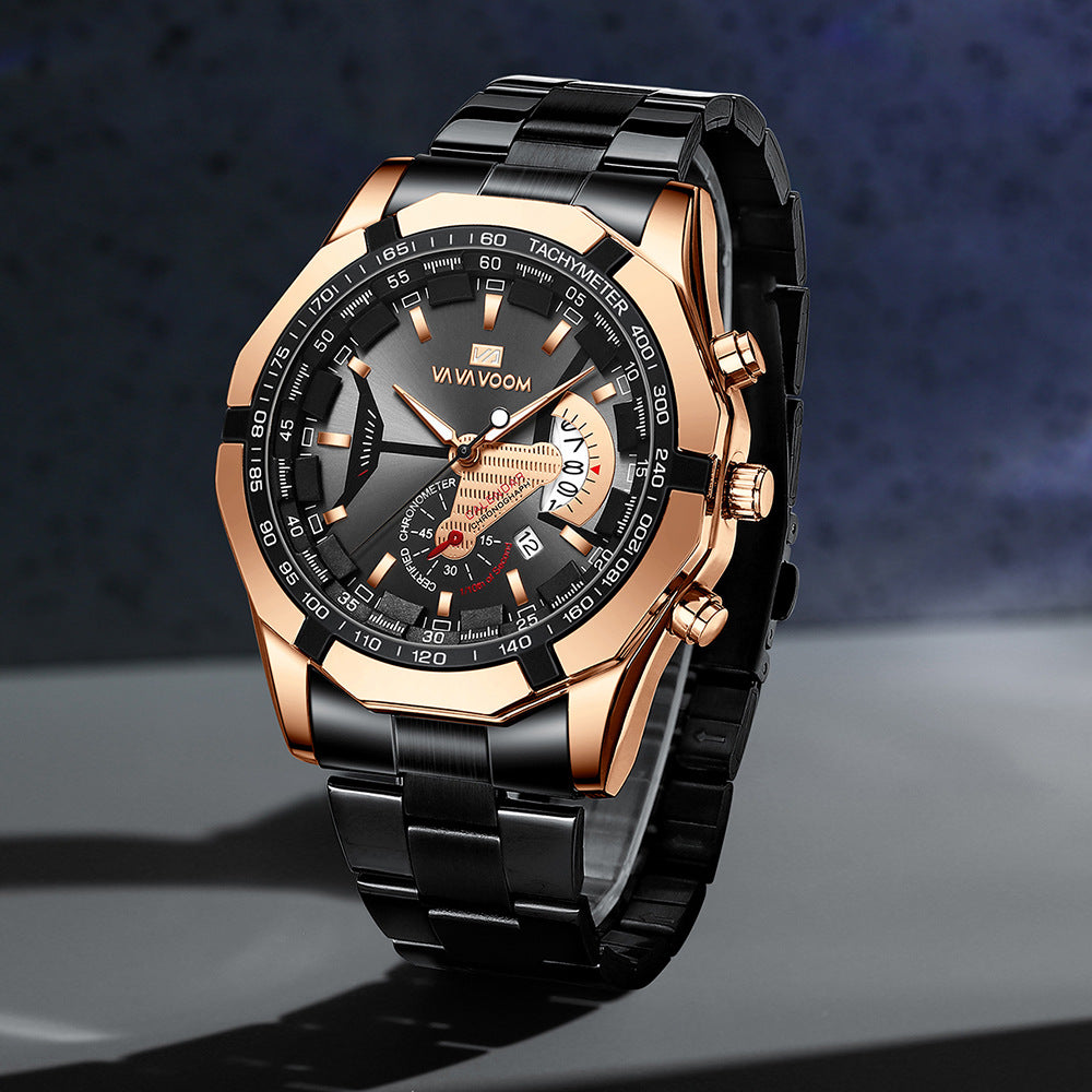 Herren Sport-Automatikuhr mit Leuchtzeigern – Bild 6 | LuxeStyle