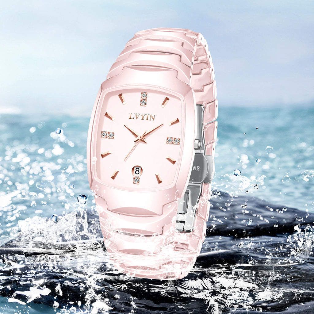 Ceramische Quarz-Uhr mit wasserdichtem Barrel-Design – Bild 6 | LuxeStyle