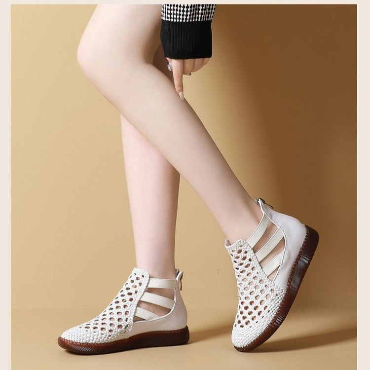 Römer-Sandalen mit Cutouts und hohem Schaft – Bild 2 | LuxeStyle