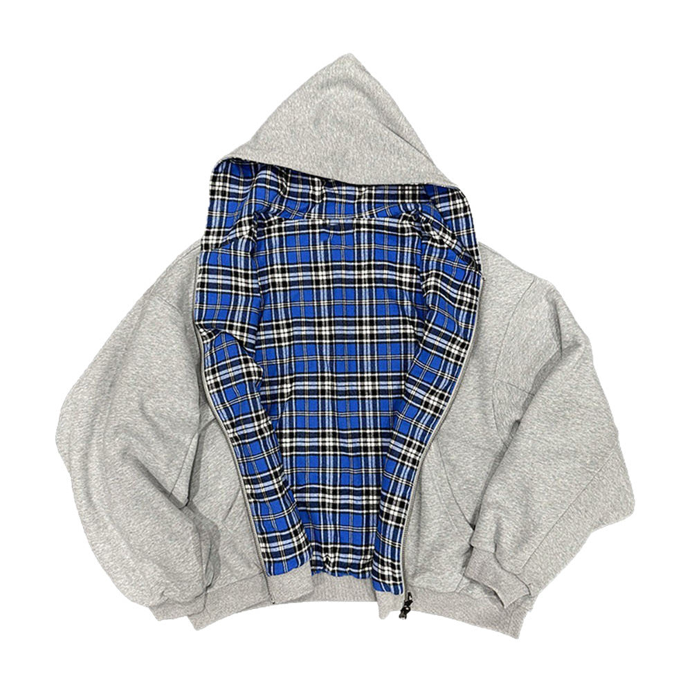 Minimalistischer Kapuzenpullover mit Reissverschluss
