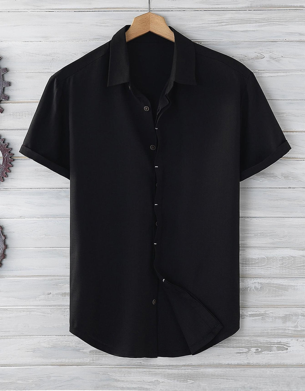 Kurzarm-Shirt für Herren – locker, einfarbig – Bild 11 | LuxeStyle