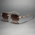 Luxuriöse polygonale Sonnenbrille mit Farbverlauf – Bild 1 | LuxeStyle