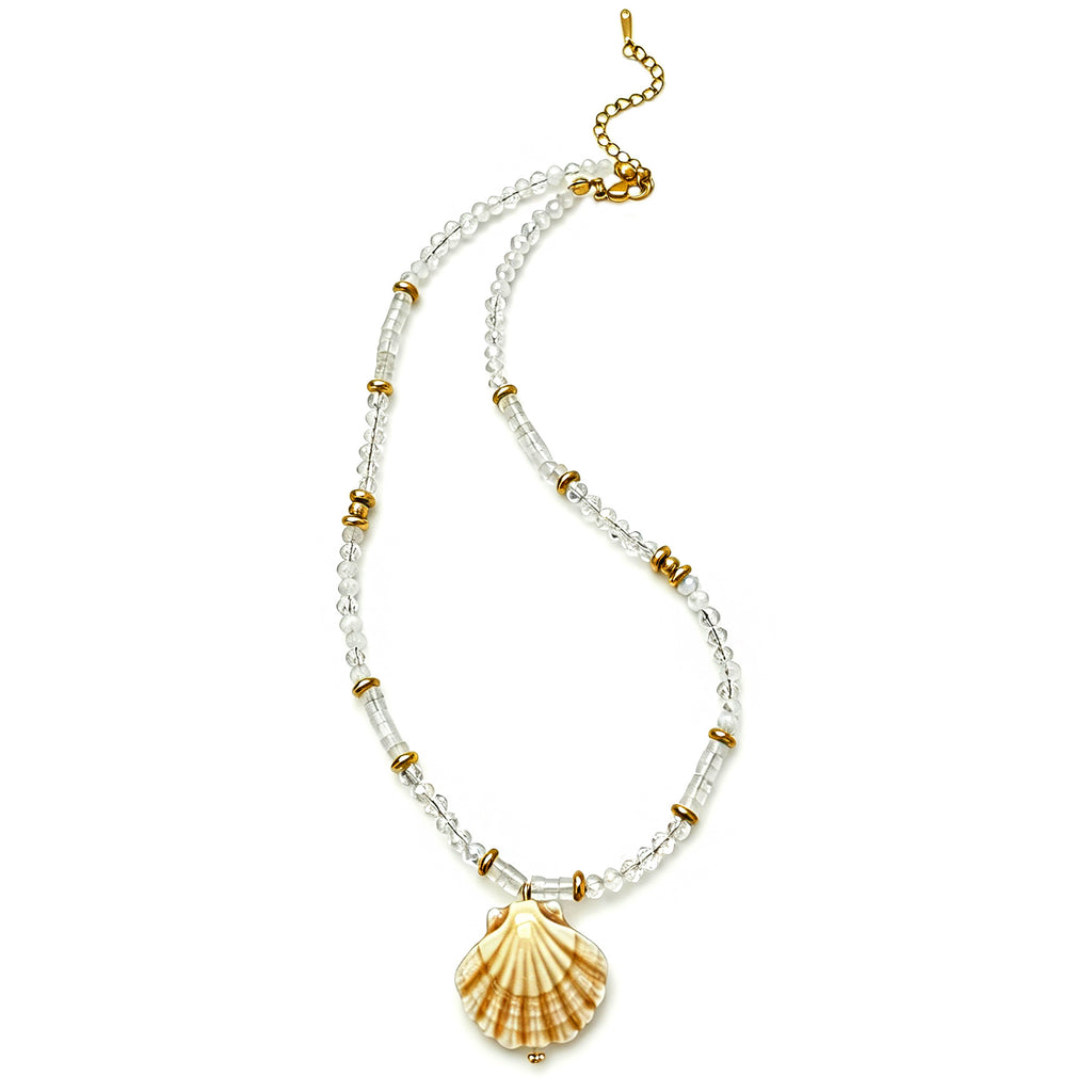 Muschelhalskette aus Keramik für Damen