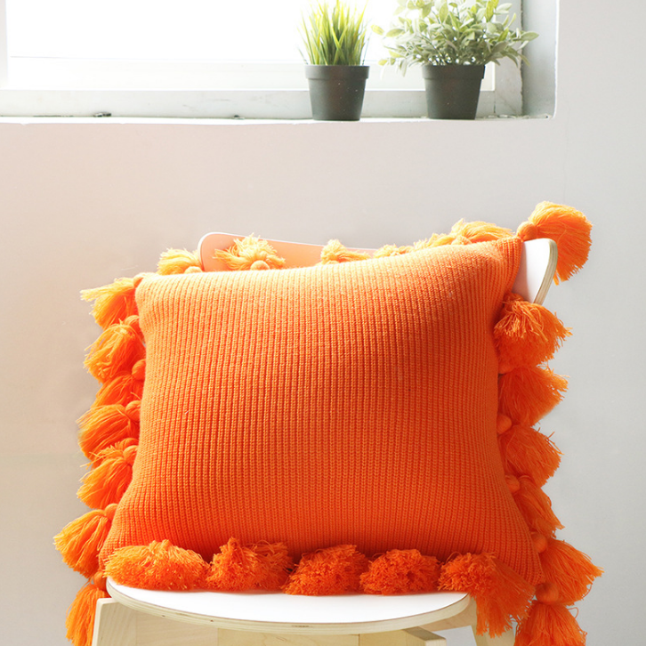 Bohemian Strick-Kissenbezug mit Fransen – Bild 8 | LuxeStyle