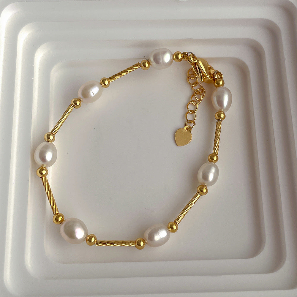 Armband Süsswasserperle & Edelstahl – Bild 3 | LuxeStyle