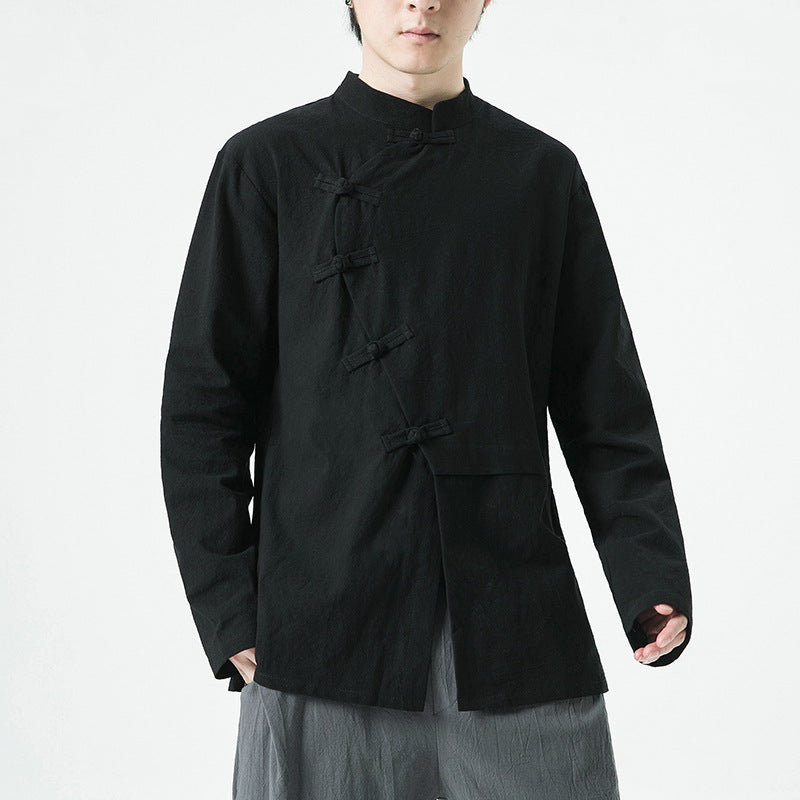 Baumwoll-Leinen Langarmshirt – Bild 6 | LuxeStyle