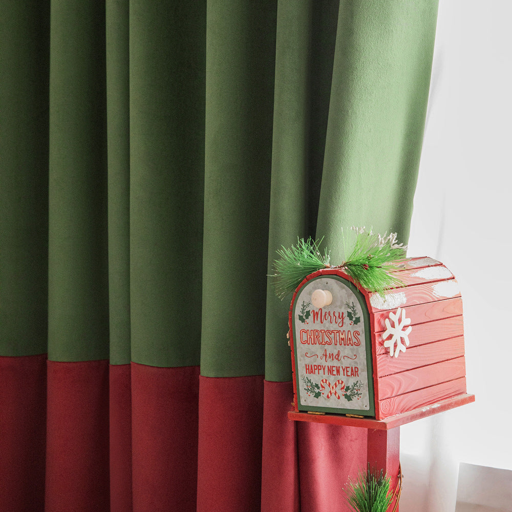 Velour-Vorhang mit Vintage-Stich