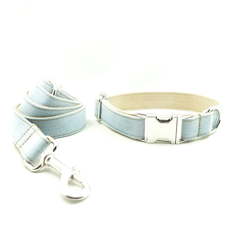 Halsband & Leine Set aus Jeansstoff – Bild 6 | LuxeStyle