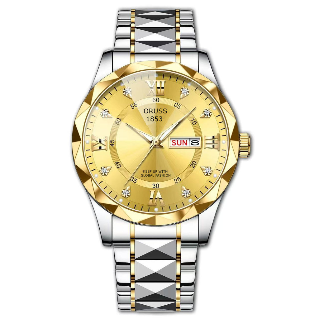 Herren-Quarz-Armbanduhr