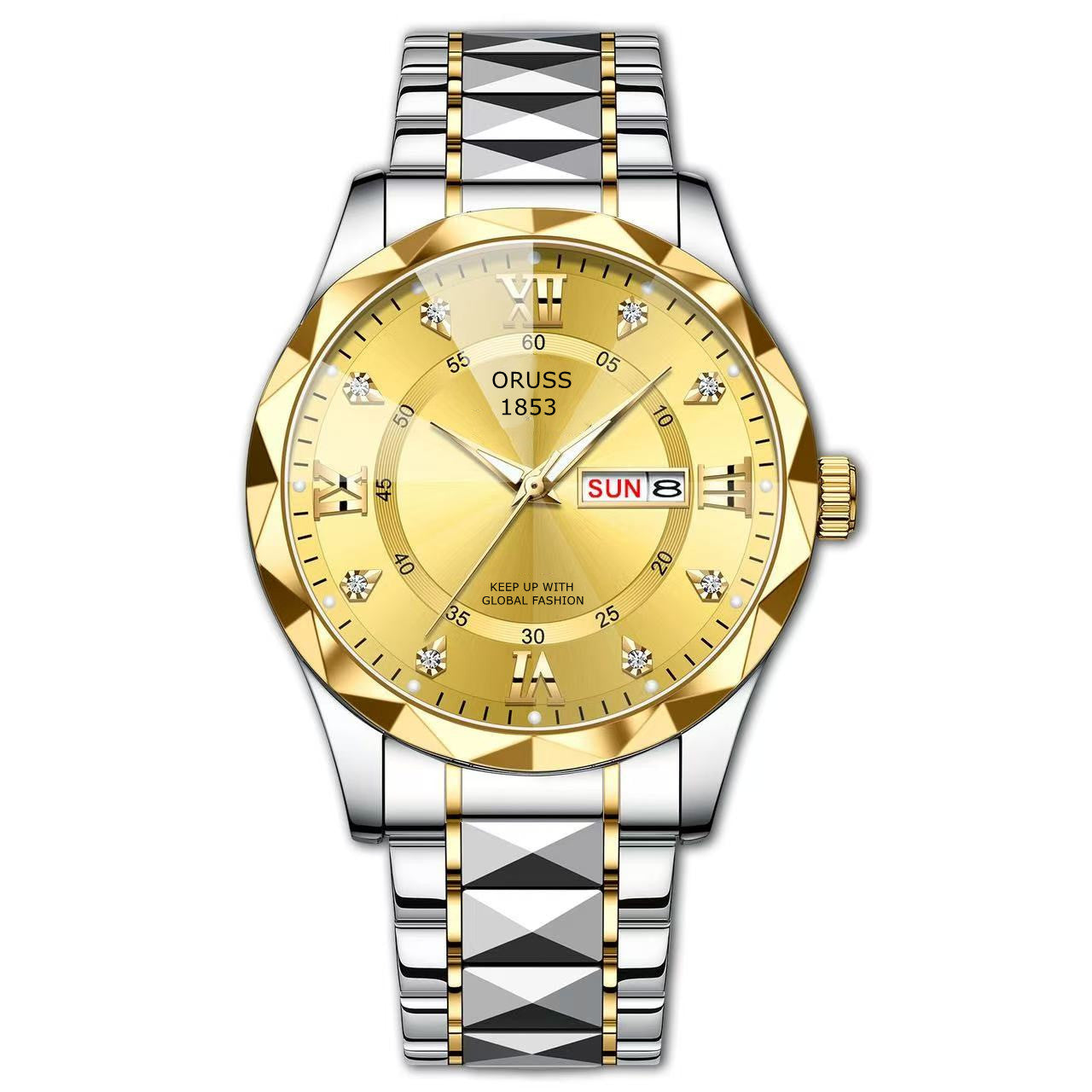 Herren-Quarz-Armbanduhr