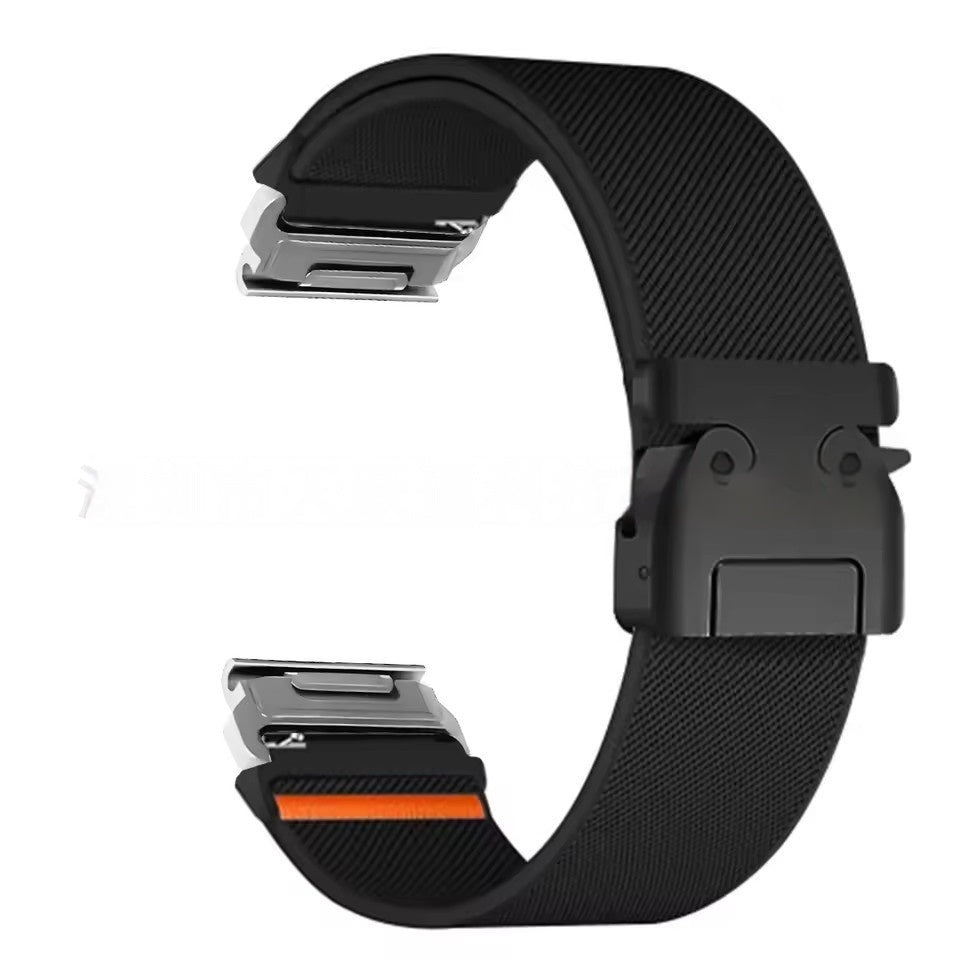 Elastisches Nylon-Armband mit Schirmverschluss 22/26 mm