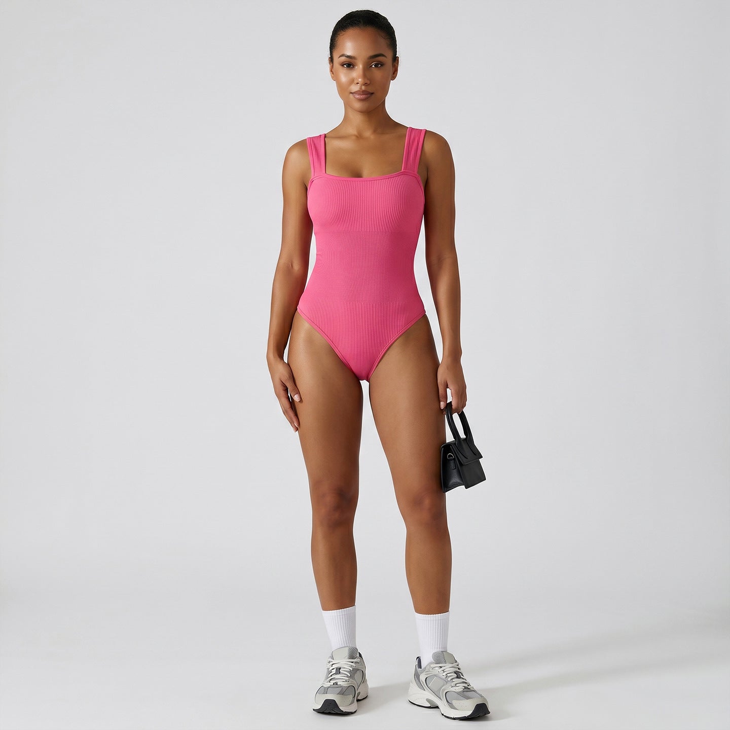 Nahtloser Casual Jumpsuit mit Spaghettiträgern