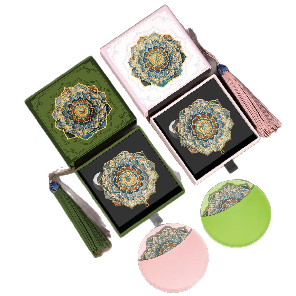 Taschenspiegel mit Relief-Design | LuxeStyle