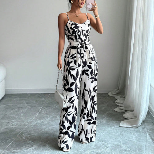Ärmelloser Blumen-Jumpsuit für Damen – Ansicht 2