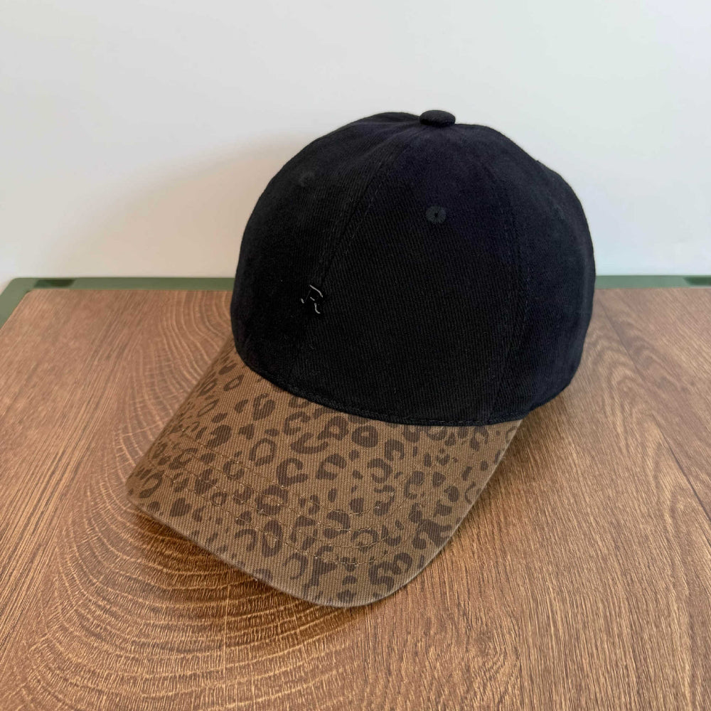 Quilted Leopard Print Baseball Cap