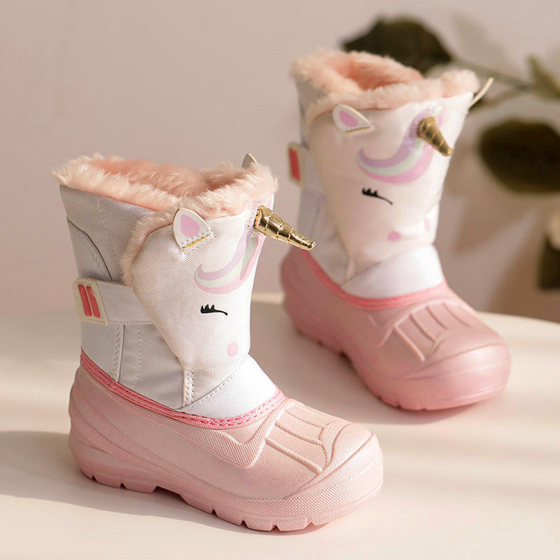 Warme Kinder-Schneestiefel mit Cartoon-Motiven