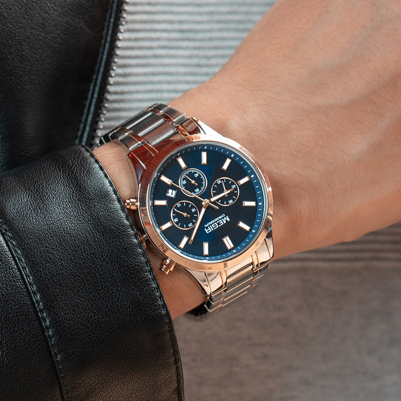 Herren-Chronograph mit Leuchtzeigern – Bild 8 | LuxeStyle