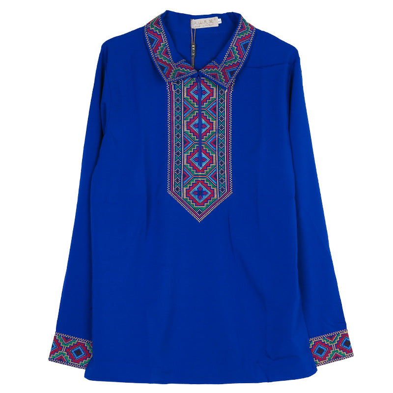 Langarmshirt mit Reverskragen | LuxeStyle