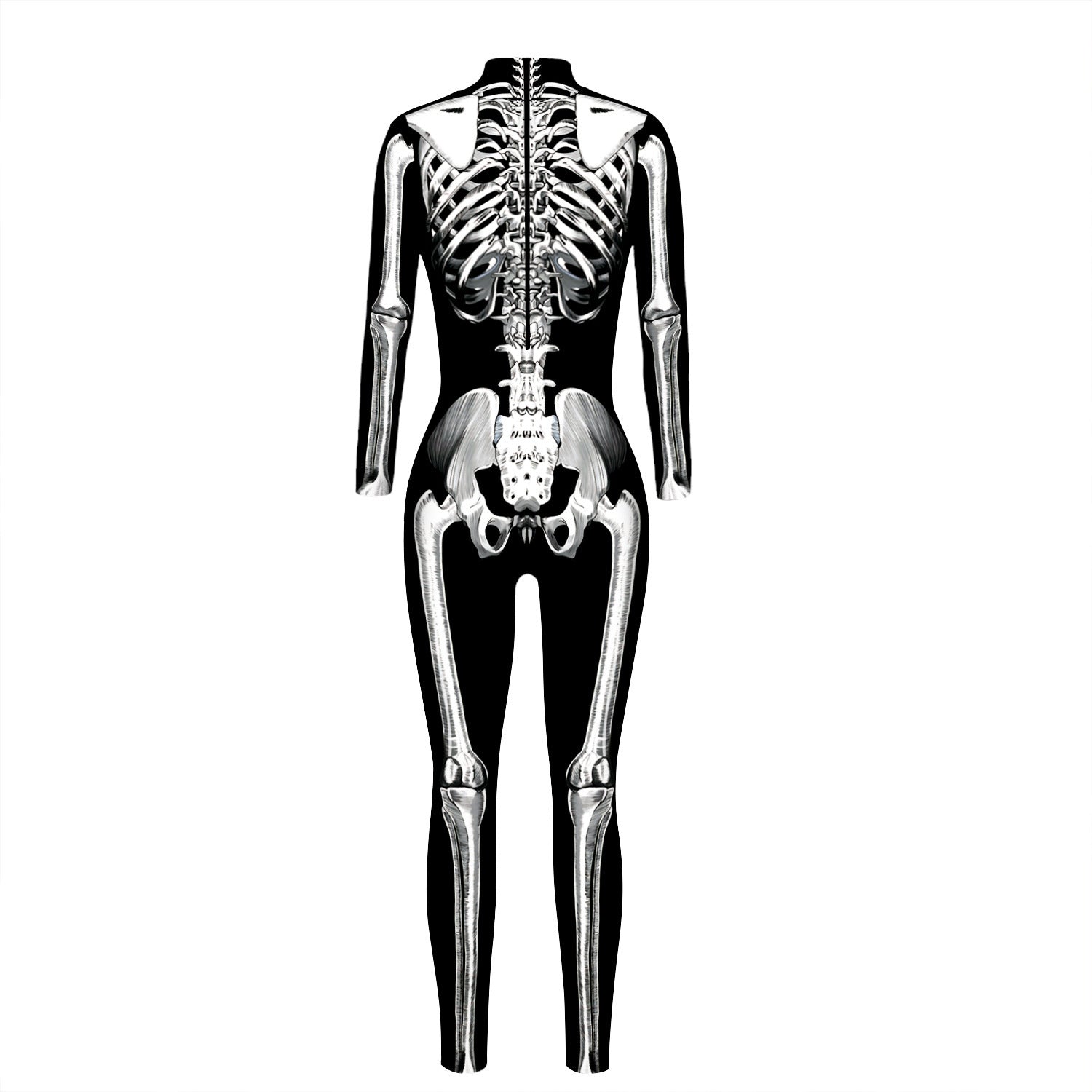 Skelett-Jumpsuit mit langen Ärmeln