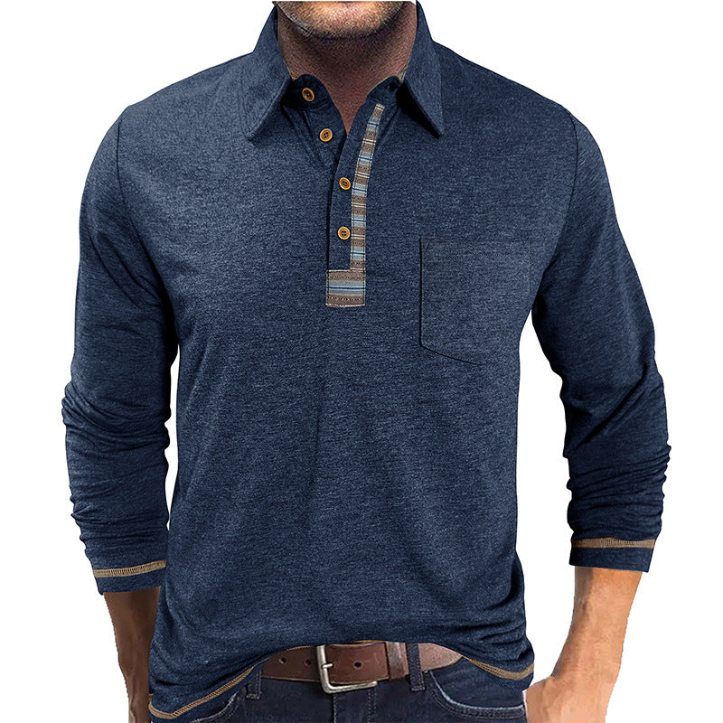 Herren Langarm Polohemd mit Button-down Kragen – Bild 11 | LuxeStyle
