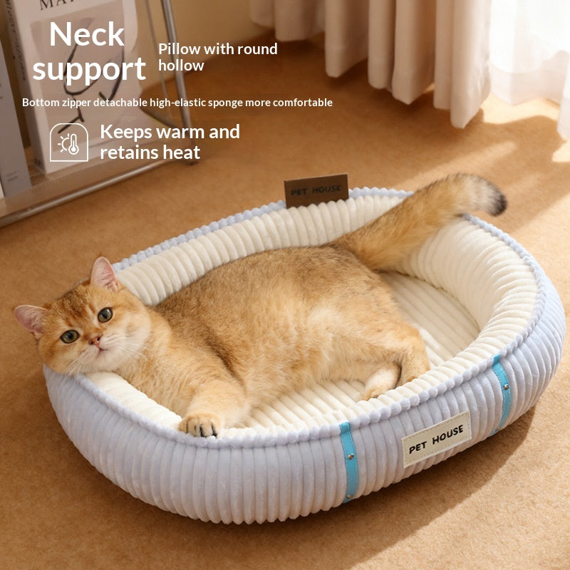 Kuscheliges Winterbett für Katzen