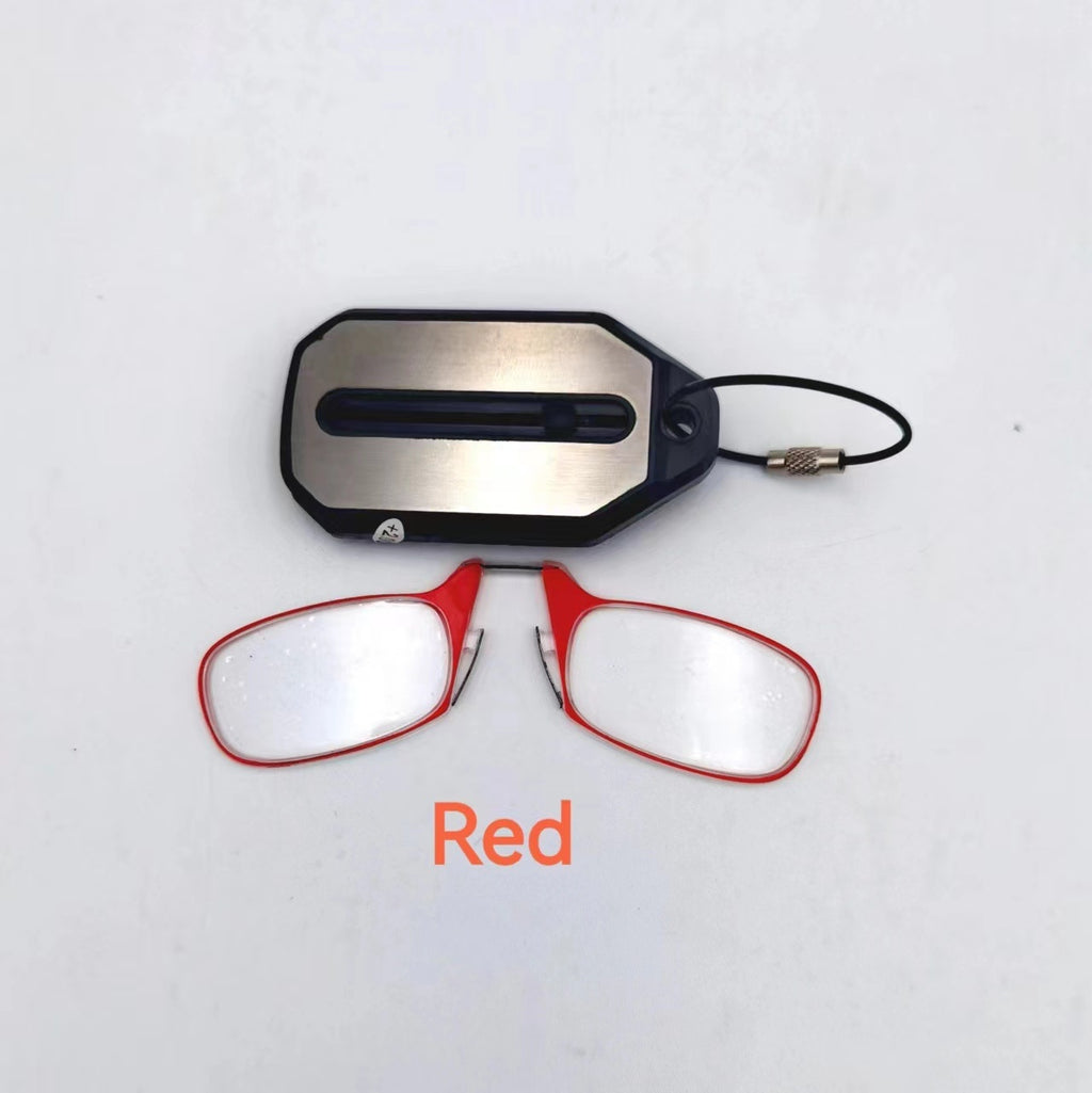 Blaulichtfilter Lesebrille mit Nasenclip