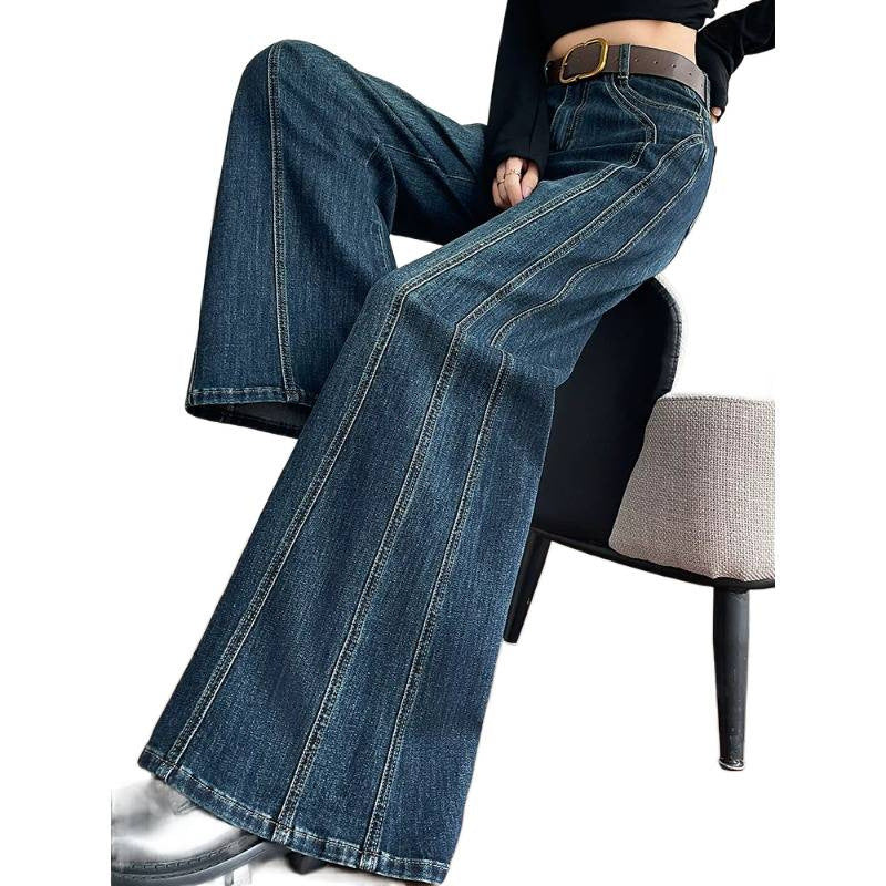 Fashionable Relaxed-Fit Wide-Leg Flare Pants